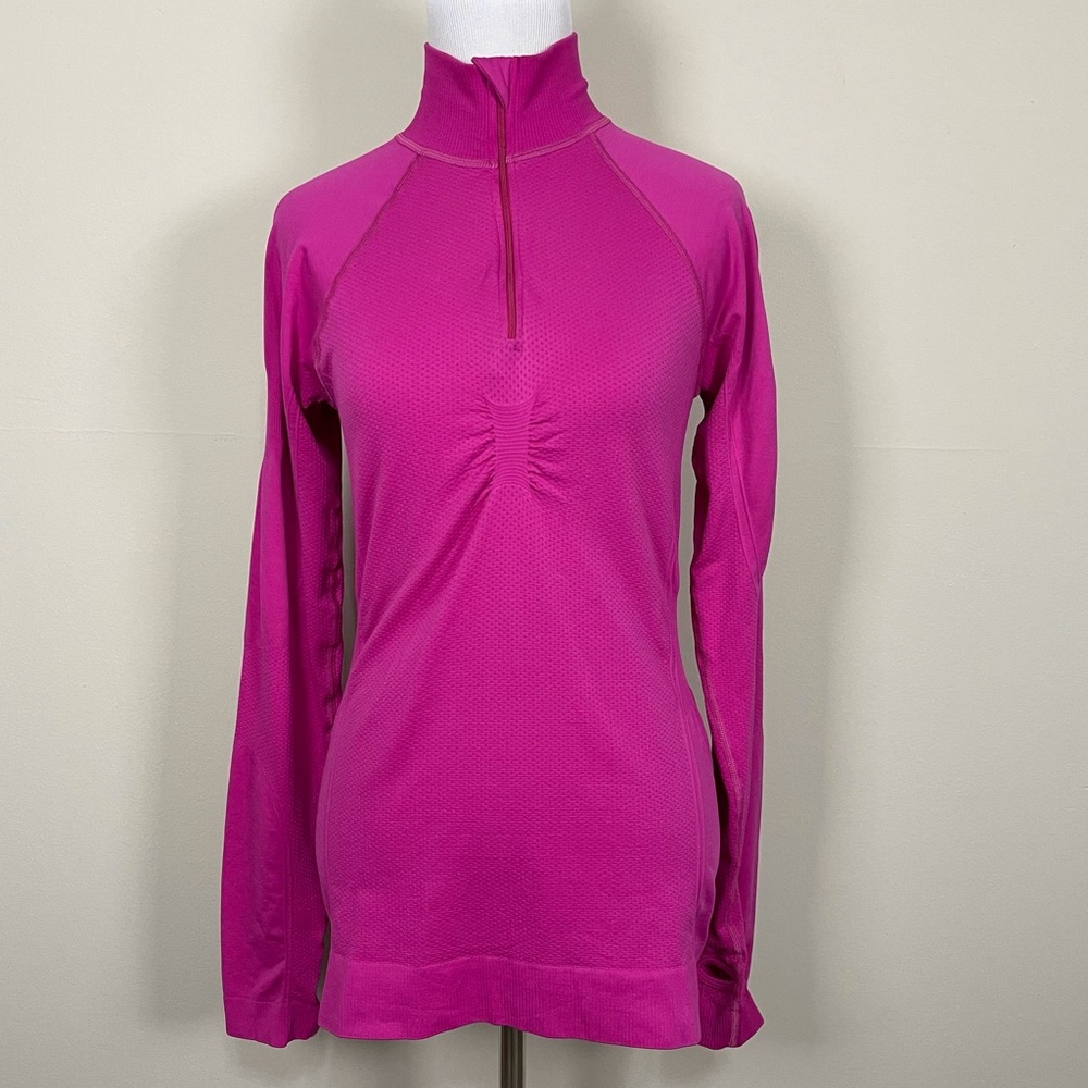 Lucy pink stretchy zippered pullover medium